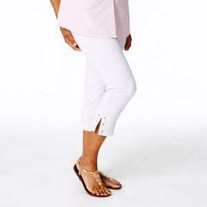 QF Dream Jeannes Pull-On Crop Pants Size 1X Bling Stones